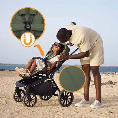 Lionelo Mika Plus Green Olive — Buggy